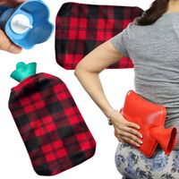 duzy termofor gumowy w pokrowcu ogrzewacz pluszowy w sweterku na wode xxl