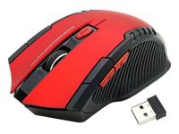 BEZPRZEWODOWA MYSZKA KOMPUTEROWA OPTYCZNA GAMINGOWA 1600 DPI CZERWONA