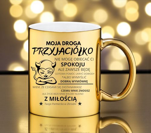 Kubek z dedykacją śmieszny oryginalny prezent dla PRZYJACIÓŁKI KOLEŻANKI na Arena.pl