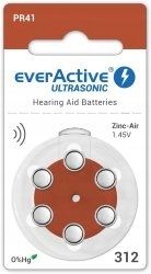 MOCNE WYDAJNE baterie do aparatów słuchowych everActive 312 PR41 - 60 sztuk na Arena.pl