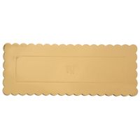 Podkład pod tort, ciasto złoty prostokątny 32x12 cm