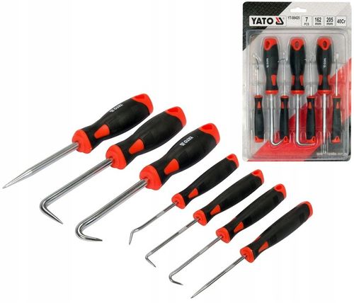 YATO ZESTAW 7 HACZYKÓW Z RĘKOJEŚCIĄ HAKI PODWAŻANIE SEPAROWANIE na Arena.pl