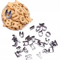 WYKRAWACZE FOREMKI DO CIASTEK PIERNIKÓW MASY CUKROWEJ LITERY ALFABETU KPL