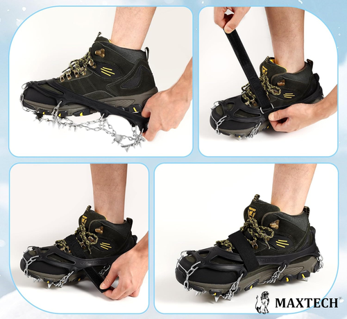 Raczki turystyczne Antypoślizgowe łańcuchy kolce na buty r.L 40-45 19 ZĘBÓW na Arena.pl