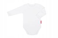 BIAŁE GŁADKIE BODY Z DŁUGIM RĘKAWEM WYPRAWKA DLA NOWORODKA NIEMOWLĘCE 62