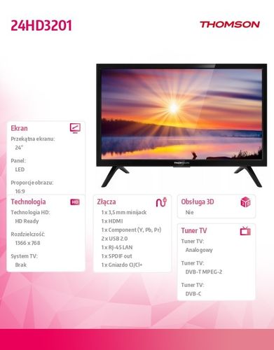 Thomson Telewizor 24 24HD3201 na Arena.pl