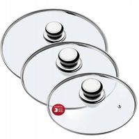 KADAX Pokrywka Szklana Pokrywa Zestaw 22/26/30cm