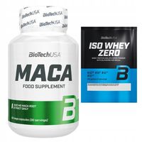 BIOTECH MACA 60 KAPS WYTRZYMAŁOŚĆ LIBIDO + BIOTECH ISO WHEY ZERO 25 G