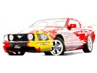 100X40CM FORD MUSTANG OBRAZ DREWNO
