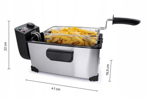 FRYTKOWNICA FRYTOWNICA POJEMNA 3,0L MOC 2200 INOX na Arena.pl