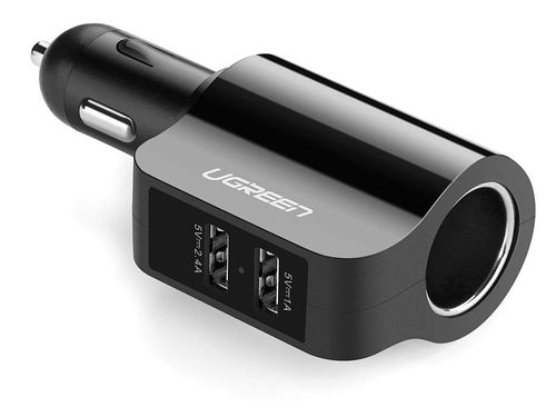 Ładowarka Samochodowa uGreen 2x USB 1x Lighter na Arena.pl