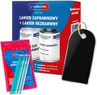 lakier zaprawka + bezbarwny + patyczki zaprawkowe renault nv676 pearl black