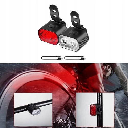 Lampka Rowerowa Led Usb Przód Tył Zestaw Do Roweru na Arena.pl