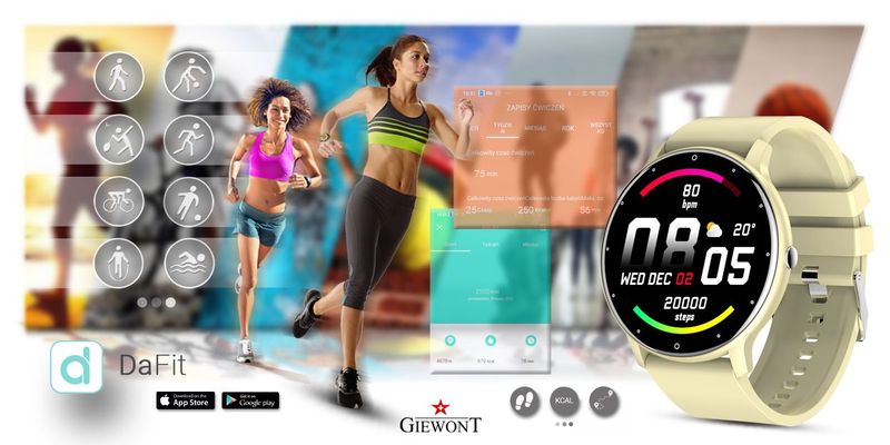 Smartwatch Giewont GW120-6 Ecru zdjęcie 7