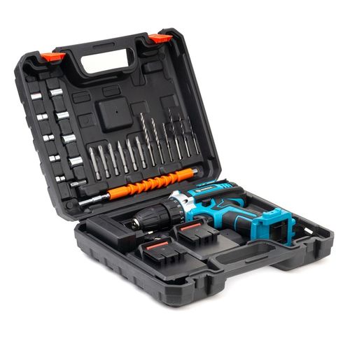 WIERTARKO-WKRĘTARKA AKUMULATOROWA 21V NIEBIESKA 2 AKUMULATORY 2.0Ah na Arena.pl