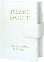Biblia Poznańska Stary i Nowy Testament B5 oprawa skóropodobna biała