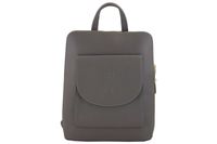 Plecak skórzany / listonoszka - Casual 2w1 - Szary