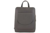 Plecak skórzany / listonoszka - Casual 2w1 - Szary