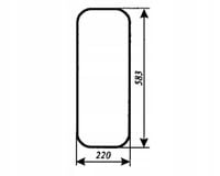 Szyba przednia dolna Massey Ferguson MF-255 MF-235 Kabina bez boków