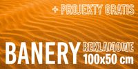 BANER REKLAMOWY PLANDEKA 100x50 z laminatem płynnym ZAPROJEKTOWANIE GRATIS