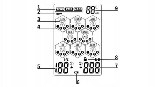 Elektrostymulator mięśni i nerwów TENS EMS MASAŻ 60 prog ALPHA + elektrody na Arena.pl