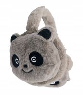 Mięciutkie pluszowe nauszniki Miś panda brązowe