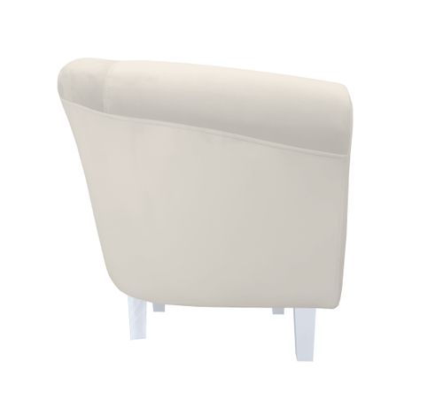 Fotel Milo nogi białe kremowy MG50 na Arena.pl