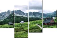 140CM 70 OBRAZ CHATY TATRZAŃSKIE ŚCIENNY