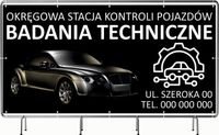 BANER REKLAMOWY 200x100cm projekt w cenie OKRĘGOWA STACJA KONTROLI POJAZDÓW