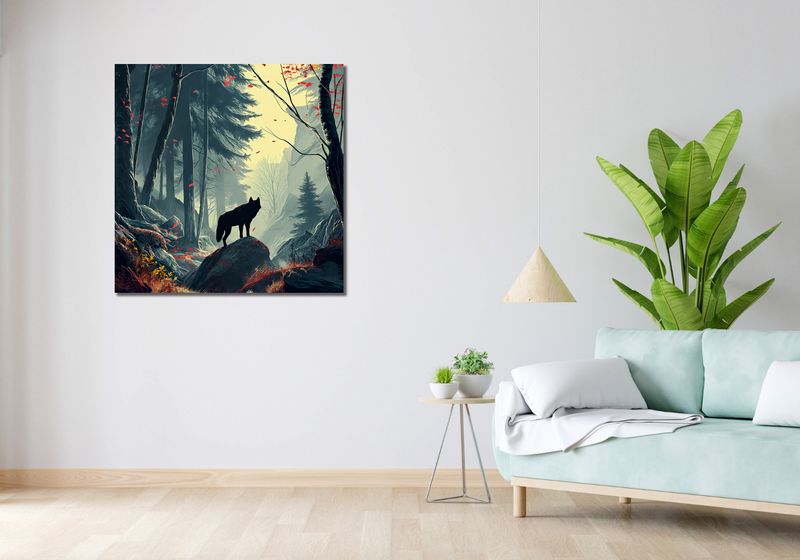 Obraz 90x90cm Leśne Echa zdjęcie 2