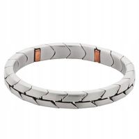 Bransoletka Magnetyczna Matowa Miedziana Stal Chirurgiczna Męska Elastyczna