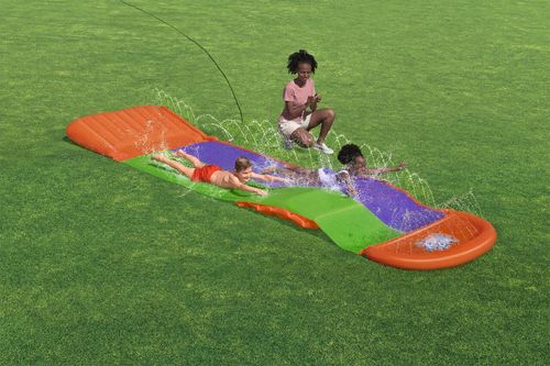 Ślizg Wodny Splashcoaster Dla 2 Dzieci 3+ Bestway Tor 488Cm + Spryskiwacze na Arena.pl