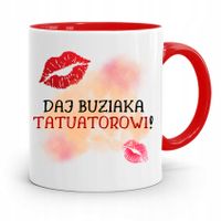 Dla Tatuażystki Tatuażysty Kubek Czerwony Prezent Z Nadrukiem Ze Zdjęciem