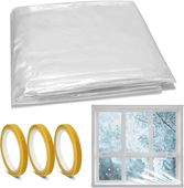 Folia termoizolacyjna na okna szybę 1,6x5m termokurczliwa przezroczysta