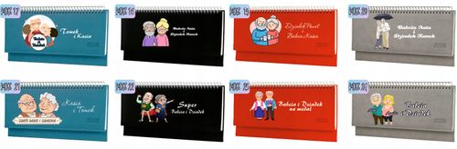 Terminarz dziadek i babcia 2026 tygodniowy kalendarz leżący biurkowy na Arena.pl