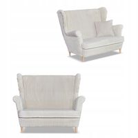 Sofa kanapa uszak Rene Estella beż skandynawska Family Meble beżowa sztruks