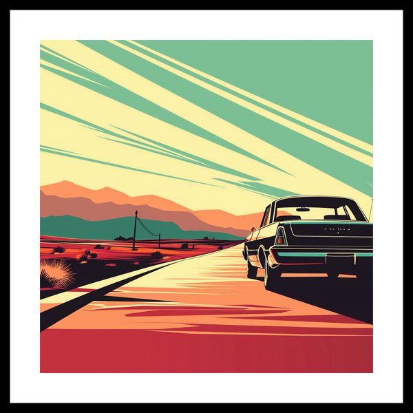 Plakat 50x50cm Droga przez Pustynię zdjęcie 3