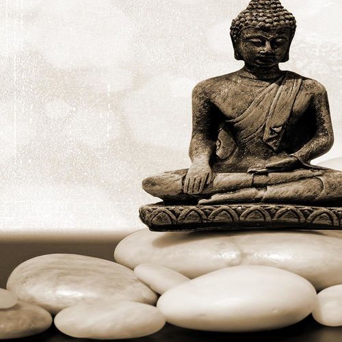 Deco Panel, Budda na kamieniach zen 4 90x60 na Arena.pl