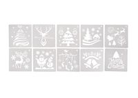 Szablony świąteczne do sztucznego śniegu wielokrotnego użytku, mix 2 szt.