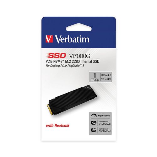 Dysk SSD Verbatim Vi7000G 1TB M.2 2280 PCIe Gen4 NVME (7400/5500 MB/s) na Arena.pl