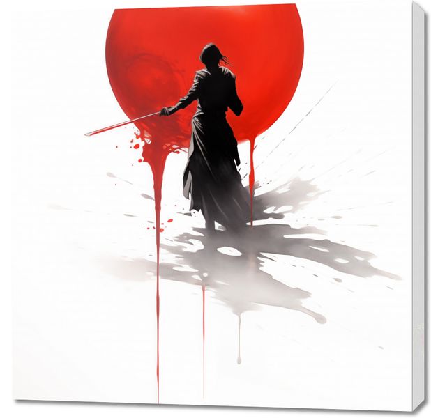 Obraz 90x90cm Samotny Samuraj zdjęcie 1