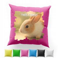 POSZEWKA Z NADRUKIEM BAWEŁNIANA 40x40CM - KRÓLIK BUNNY GRYZOŃ ZWIERZĘTA