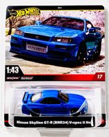 HOT WHEELS PREMIUM AUTO NISSAN SKYLINE GT-R V-SPACE II NUR AUTKO 1:43