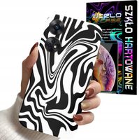 ETUI DO OPPO RENO 8T 4G - ABSTRAKCJA ZEBRA MODNE WZORY DLA KOBIET + SZKŁO