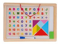 DWUSTRONNA TABLICA DREWNIANA Z DODATKOWYMI AKCESORIAMI