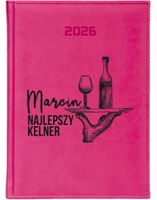 STYLOWY PREZENT DLA KELNERA personalizowany kalendarz A4 2026 KSIĄŻKOWY