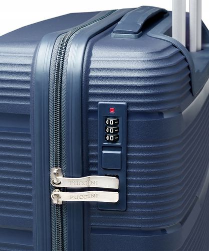 Walizka Duża Podróżna Na Kółkach Twarda XXL PUCCINI Granatowa PP023A-7A na Arena.pl