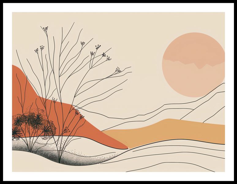 Plakat 80x60cm Pustynna Wydma zdjęcie 3
