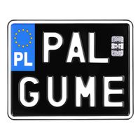 Tablica motocyklowa PAL GUME, gadżet, prezent.