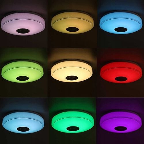 Lampa plafon LED RGB Kolorowa GŁOŚNIK Bluetooth 60w + Pilot Aplikacja na Arena.pl